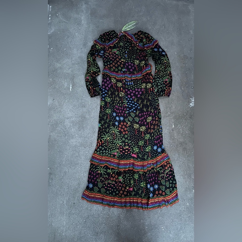 NWT Farm Rio Fruit Garden Maxi Dress Fruit Garden Size Small Bohemian Colorful - Picture 6 of 7